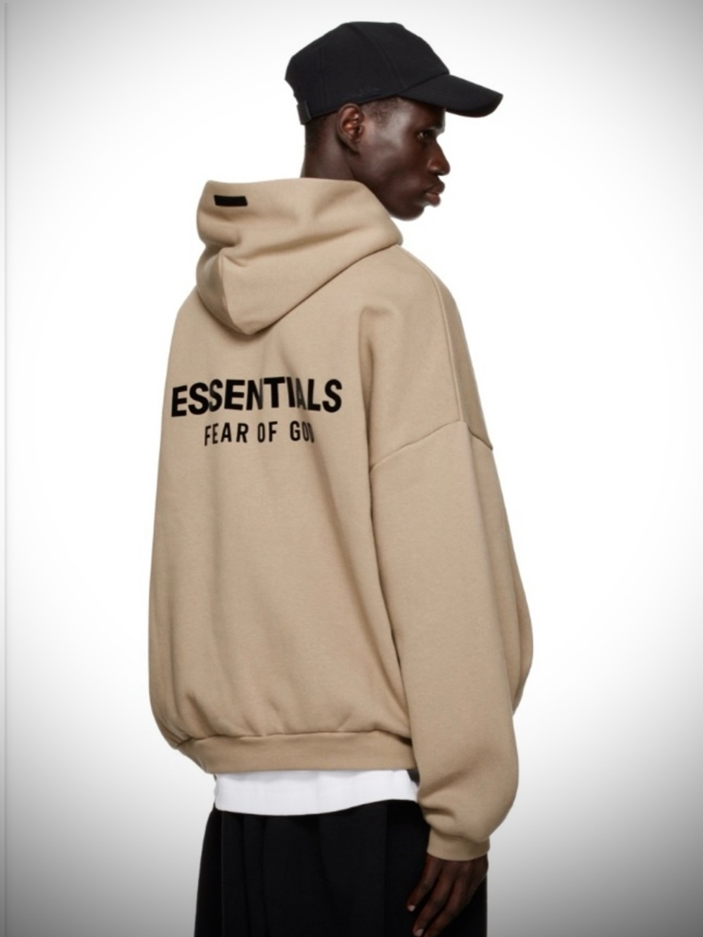🆕 Fear of God Essentials Fleece Hoodie in Desert Sand Large Unisex Oversized